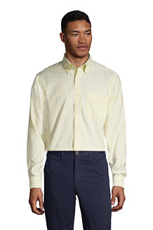 Men's Patterned Traditional Fit Easy-iron Button-down Supima Oxford Shirt