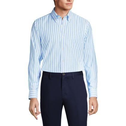 Men's Pattern No Iron Supima Oxford Dress Shirt - image 1