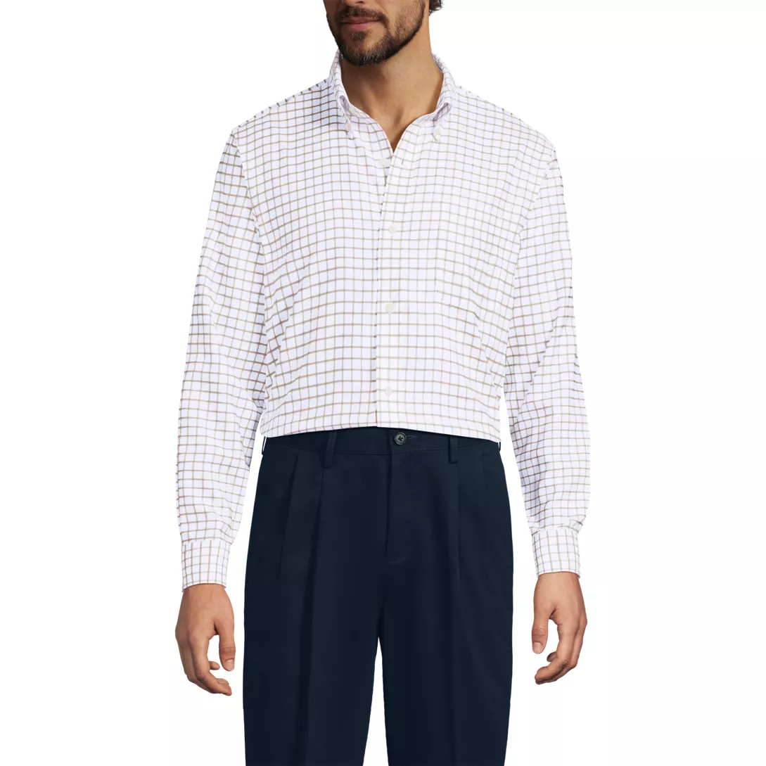 Men's Pattern No Iron Supima Oxford Dress Shirt