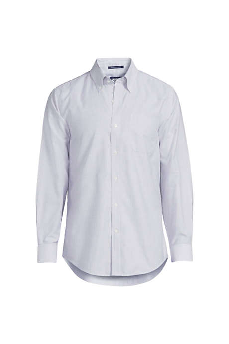 Men's Traditional Fit Pattern No Iron Supima Oxford Dress Shirt