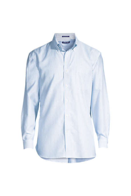 Men's Tailored Fit No Iron Pattern Supima Cotton Oxford Dress Shirt