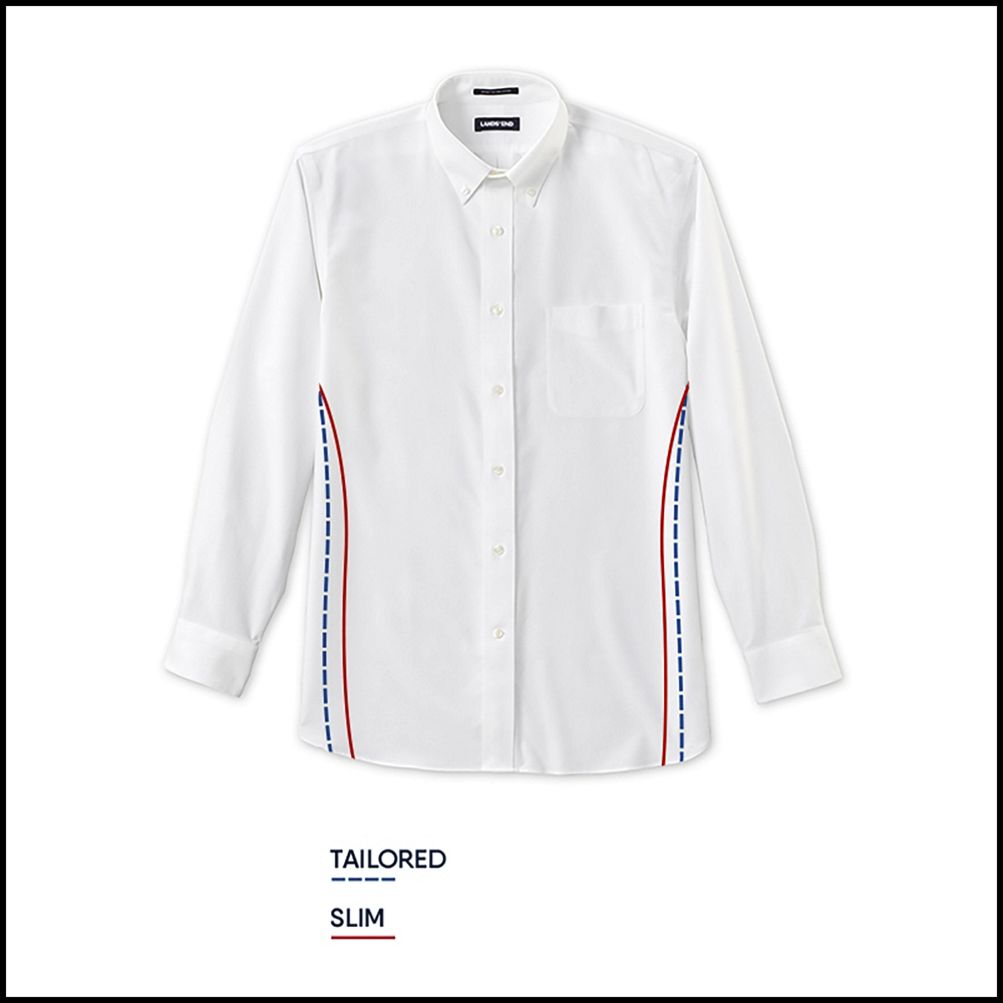 Men's Pattern No Iron Supima Oxford Dress Shirt