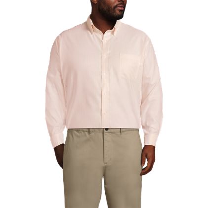 Men's Big and Tall Pattern No Iron Supima Oxford Dress Shirt - image 2