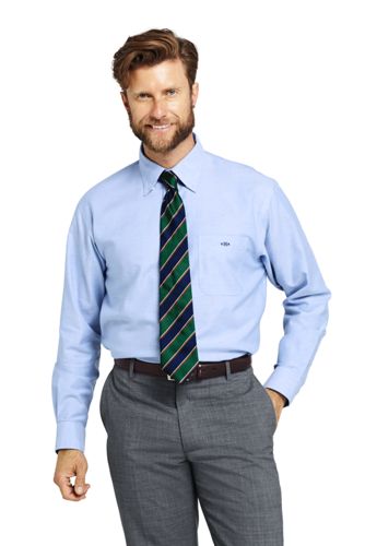 Men's Solid No Iron Supima Oxford Dress Shirt from Lands' End