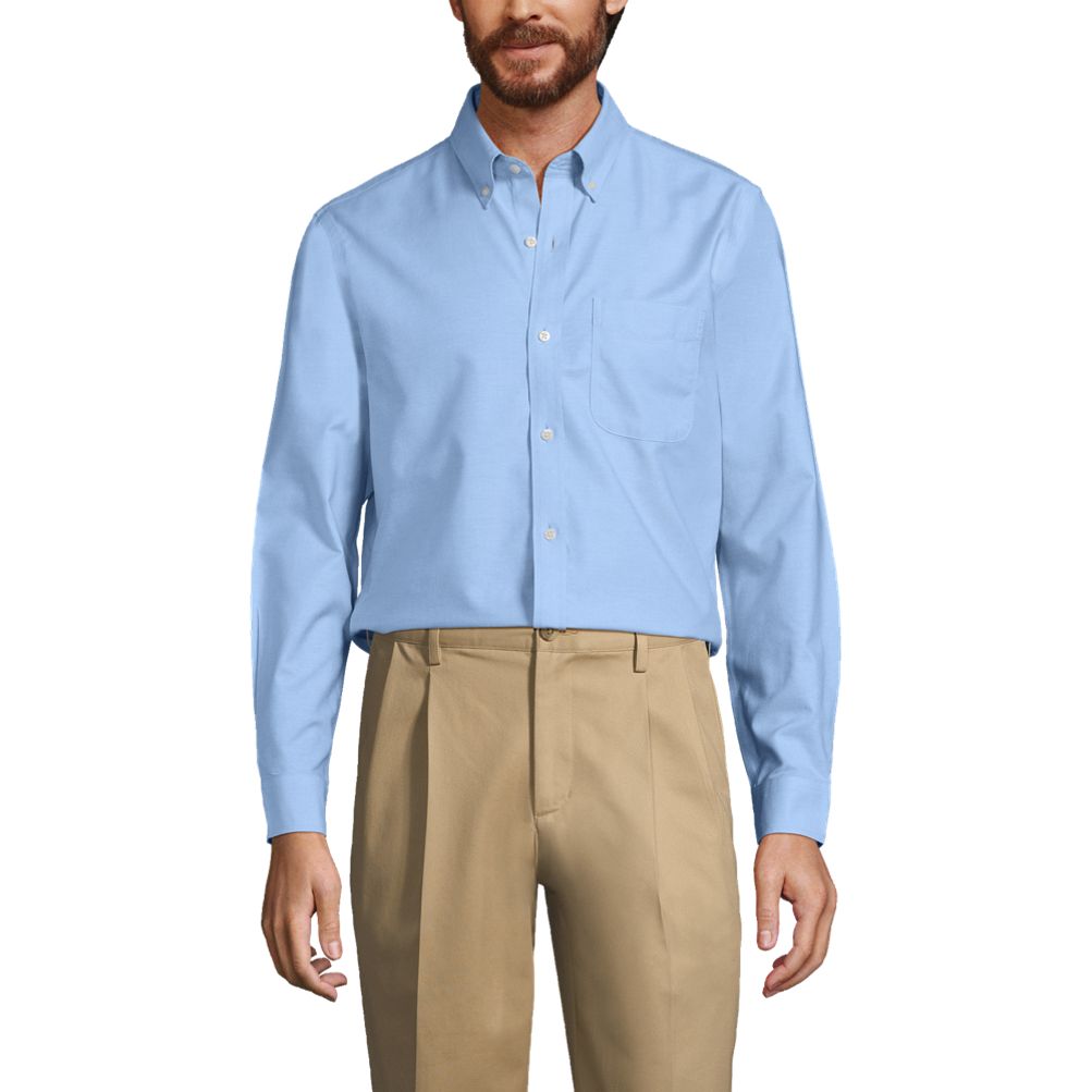 blast finansiere at se Men's Traditional Fit Solid No Iron Supima Oxford Dress Shirt | Lands' End