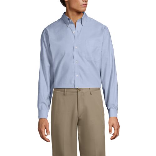  Lands' End Classic Fit. Buttondown-kragen. Oxfordhemd, Herren, Größe:39 84 Regular, Blau, Baumwolle, By Lands' End 