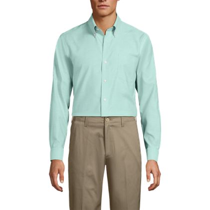 Men's Solid No Iron Supima Oxford Dress Shirt - image 4