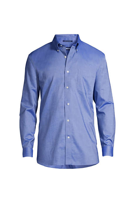 Men's Tailored Fit No Iron Solid Supima Cotton Oxford Dress Shirt
