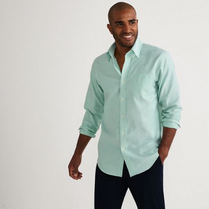 Men's Solid No Iron Supima Oxford Dress Shirt - primary