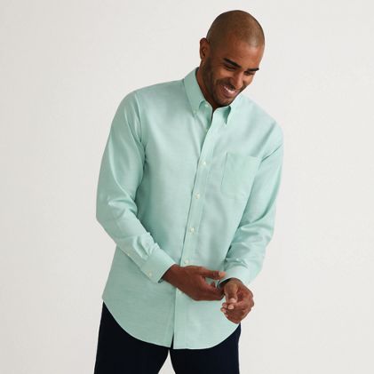 Men's Solid No Iron Supima Oxford Dress Shirt - image 2
