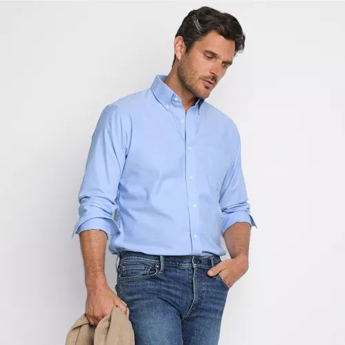 No Iron Supima Cotton Oxford Dress Shirt, alternative image