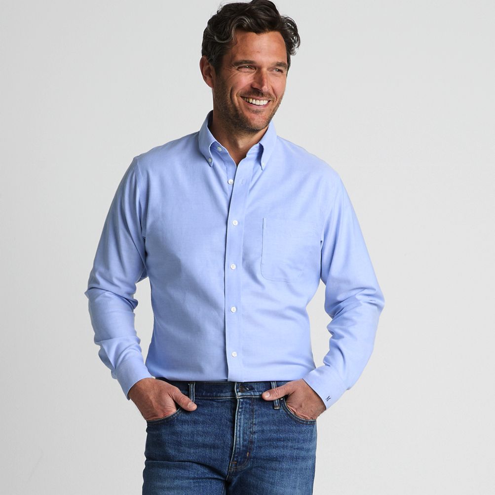 lands end dress shirts no iron No Iron Supima Cotton Oxford Dress Shirt