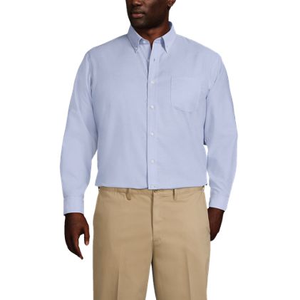 Men's Big and Tall Traditional Fit Solid No Iron Supima Oxford Dress Shirt - image 1