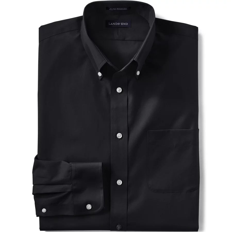 School Uniform Men's Long Sleeve Buttondown No Iron Broadcloth Shirt view 5