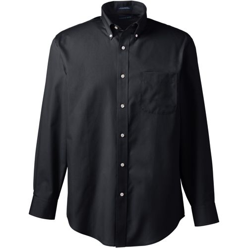 Men's Long Sleeve Buttondown Solid No Iron Broadcloth Shirt