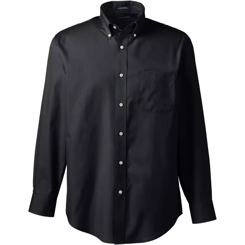 Men's Long Sleeve Buttondown No Iron Broadcloth Shirt, Front