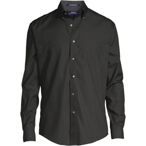 Men's Long Sleeve Buttondown Solid No Iron Broadcloth Shirt