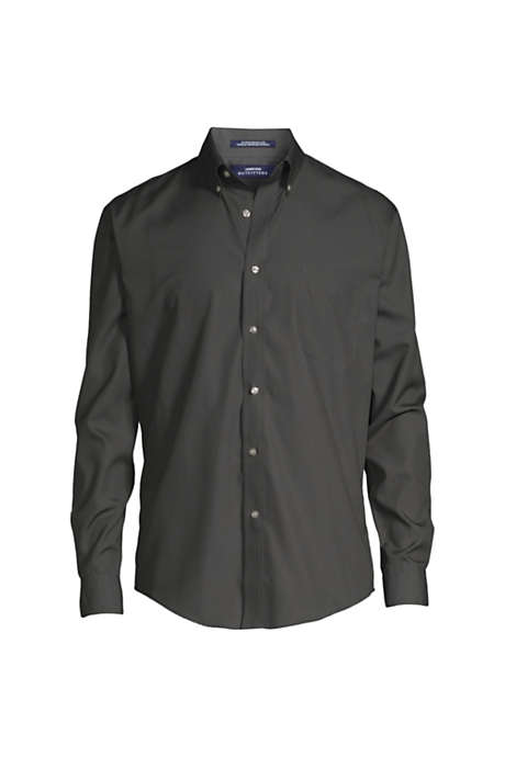 Men's Long Sleeve Buttondown Solid No Iron Broadcloth Shirt