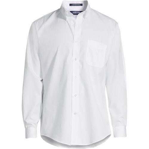 Men's Long Sleeve Buttondown Solid No Iron Broadcloth Shirt