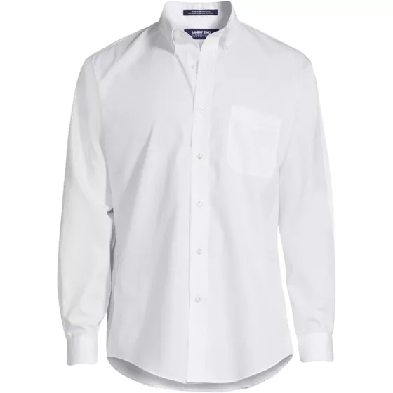 School Uniform Men's Long Sleeve Buttondown No Iron Broadcloth Shirt - primary