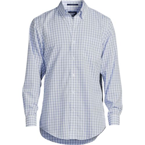 Men's Long Sleeve Buttondown Solid No Iron Broadcloth Shirt