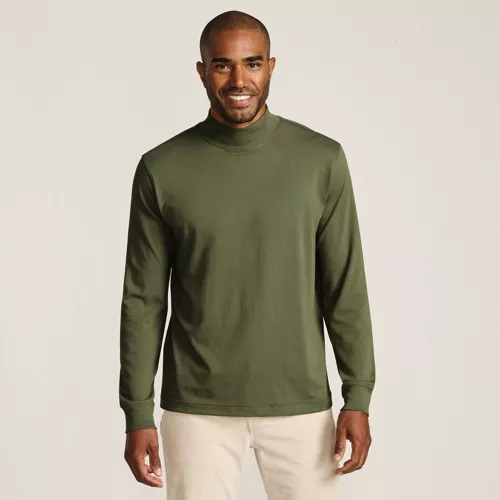 Men's Super-T Mock Turtleneck | Lands' End