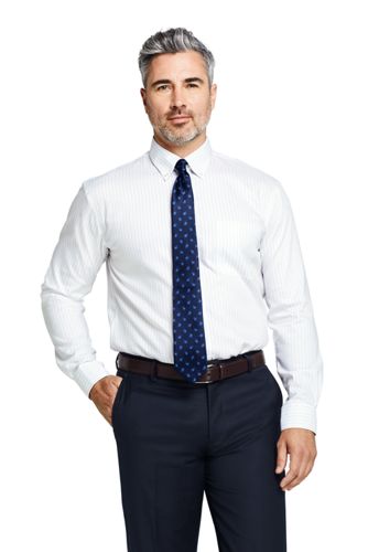 メンズ ドレスシャツ ワイシャツ ランズエンド