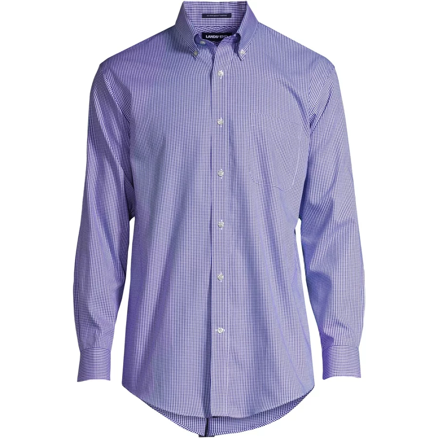 Men's No Iron Supima Cotton Pinpoint Buttondown Collar Dress Shirt