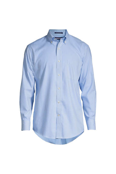 Men's Long Sleeve Pattern Traditional No Iron Pinpoint Buttondown Shirt