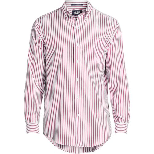 Men's Pattern No Iron Supima Pinpoint Button Down Collar Dress Shirt, Front