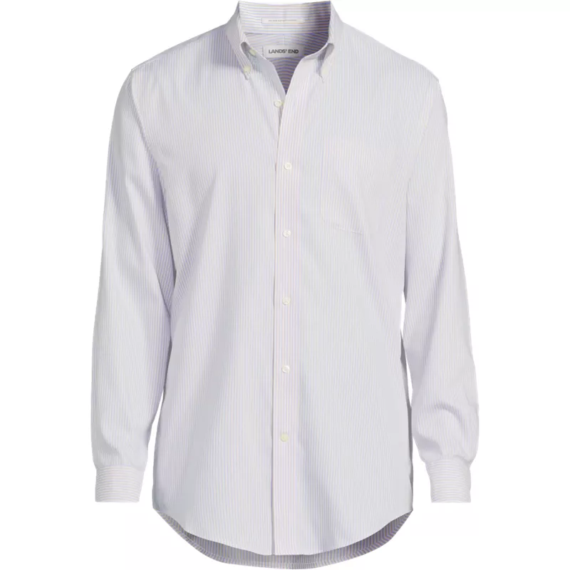 Men's Big and Tall No Iron Supima Cotton Pinpoint Buttondown Collar Dress Shirt, Front