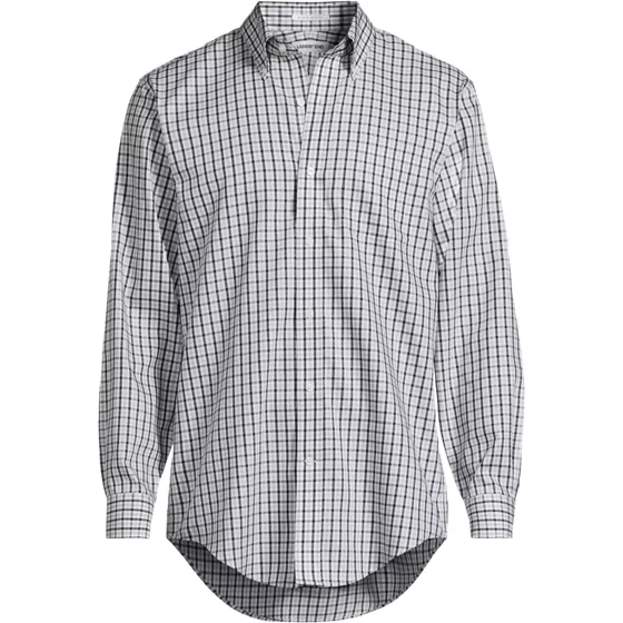 Men's Big and Tall No Iron Supima Cotton Pinpoint Buttondown Collar Dress Shirt - primary