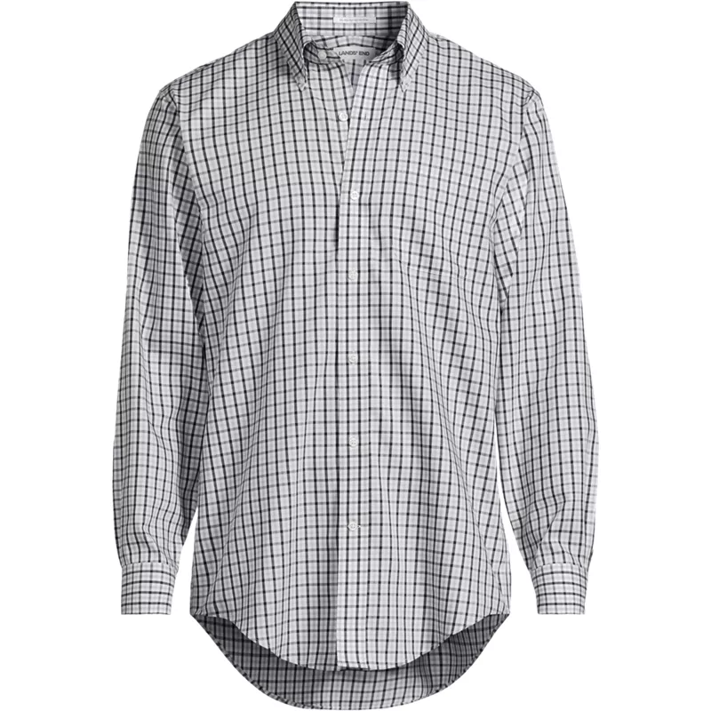 Men's Big and Tall No Iron Supima Cotton Pinpoint Buttondown Collar Dress Shirt, Front