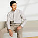 Men's Pattern No Iron Supima Pinpoint Button Down Collar Dress Shirt, alternative image