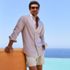 Men's Pattern No Iron Supima Pinpoint Button Down Collar Dress Shirt, alternative image