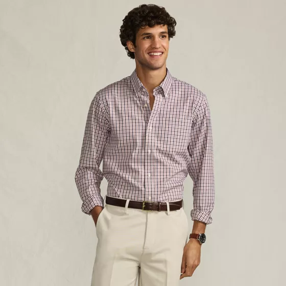 Men's No Iron Supima Cotton Pinpoint Buttondown Collar Dress Shirt - primary