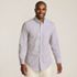 Men's Pattern No Iron Supima Pinpoint Button Down Collar Dress Shirt, Front