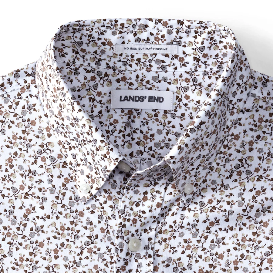 Men's No Iron Supima Cotton Pinpoint Buttondown Collar Dress Shirt
