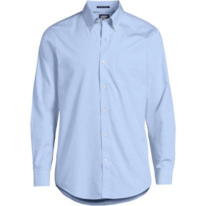 Men's Solid No Iron Supima Pinpoint Buttondown Collar Dress Shirt - primary