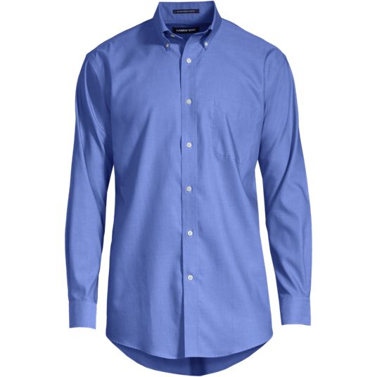 lands end men dress shirts No Iron Supima Oxford Dress Shirt