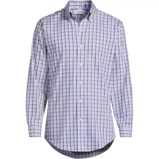 Men's No Iron Supima Cotton Pinpoint Buttondown Collar Dress Shirt - primary