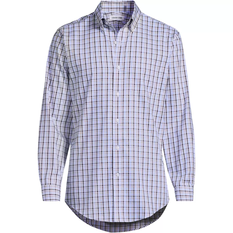 Men's Big and Tall No Iron Supima Cotton Pinpoint Buttondown Collar Dress Shirt, Front