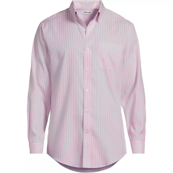 Men's No Iron Supima Cotton Pinpoint Buttondown Collar Dress Shirt - primary
