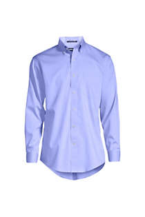 Men's No Iron Solid Supima Cotton Pinpoint Buttondown Collar Dress Shirt