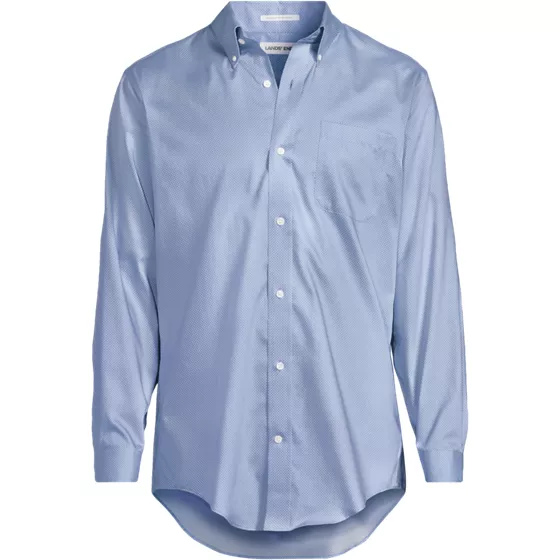 Men's Solid No Iron Supima Pinpoint Buttondown Collar Dress Shirt - primary