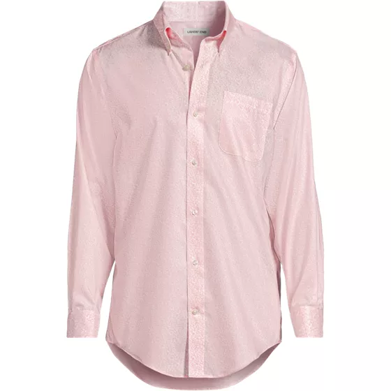 Men's Solid No Iron Supima Pinpoint Buttondown Collar Dress Shirt - primary