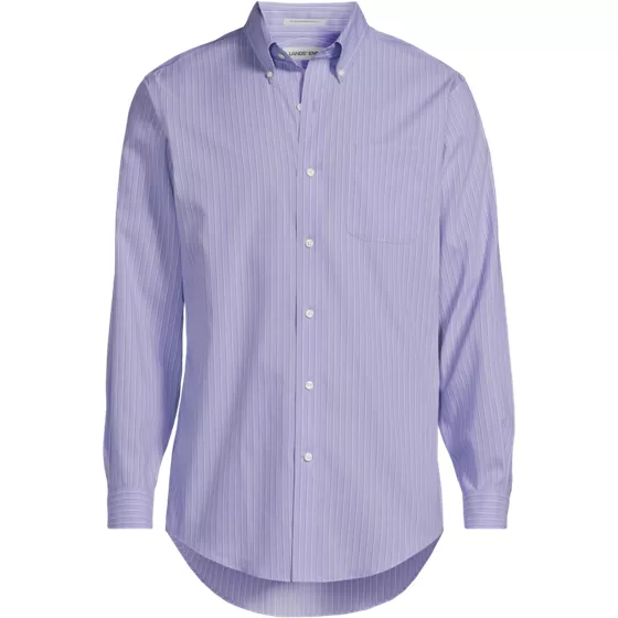 Men's No Iron Supima Cotton Pinpoint Buttondown Collar Dress Shirt - primary