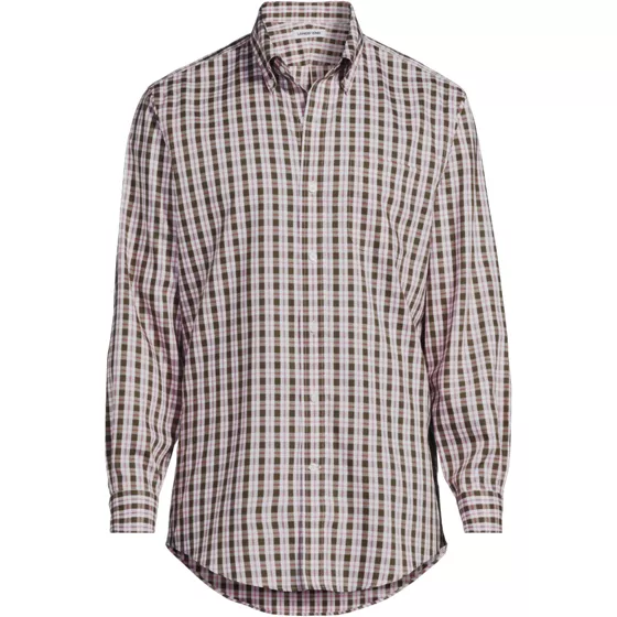 Men's No Iron Supima Cotton Pinpoint Buttondown Collar Dress Shirt - primary