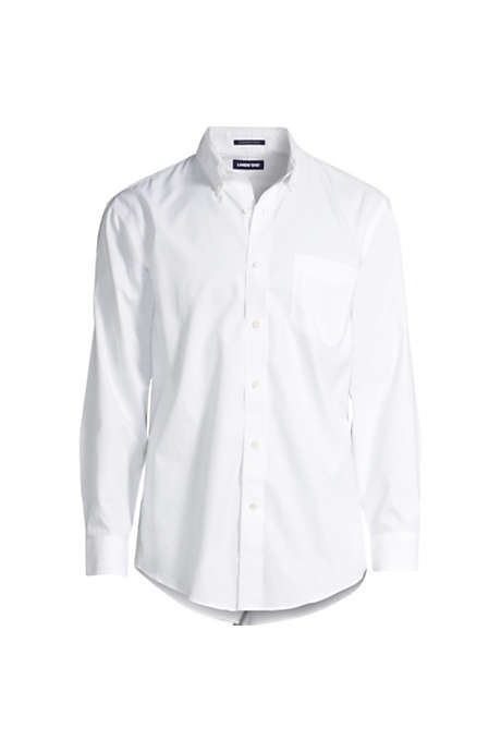 Men's No Iron Solid Supima Cotton Pinpoint Buttondown Collar Dress Shirt