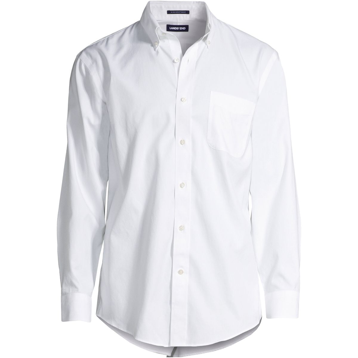 Men's Traditional Fit Solid No Iron Supima Pinpoint Buttondown Collar Dress Shirt